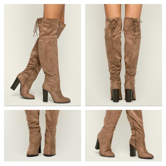 Shoes - Taupe/Khaki Boots (Size 10)